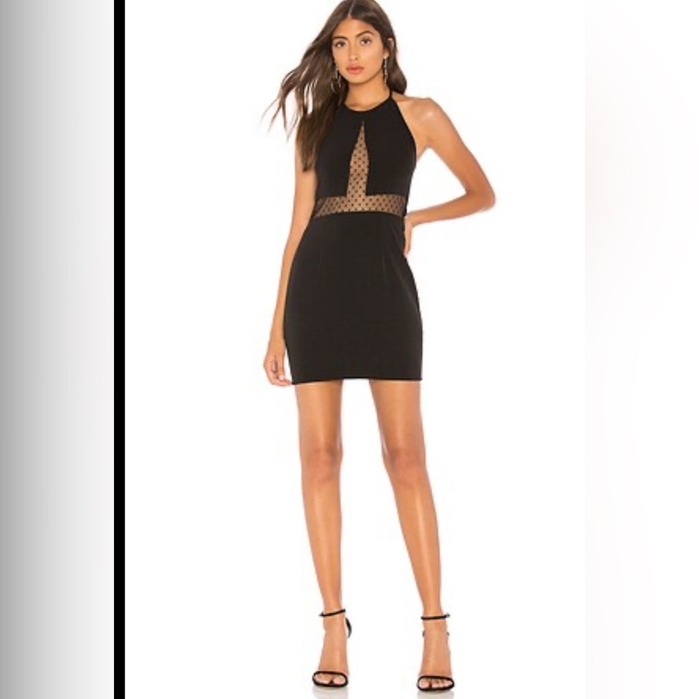 REVOLVE About Us LBD  Halter cutout dress M